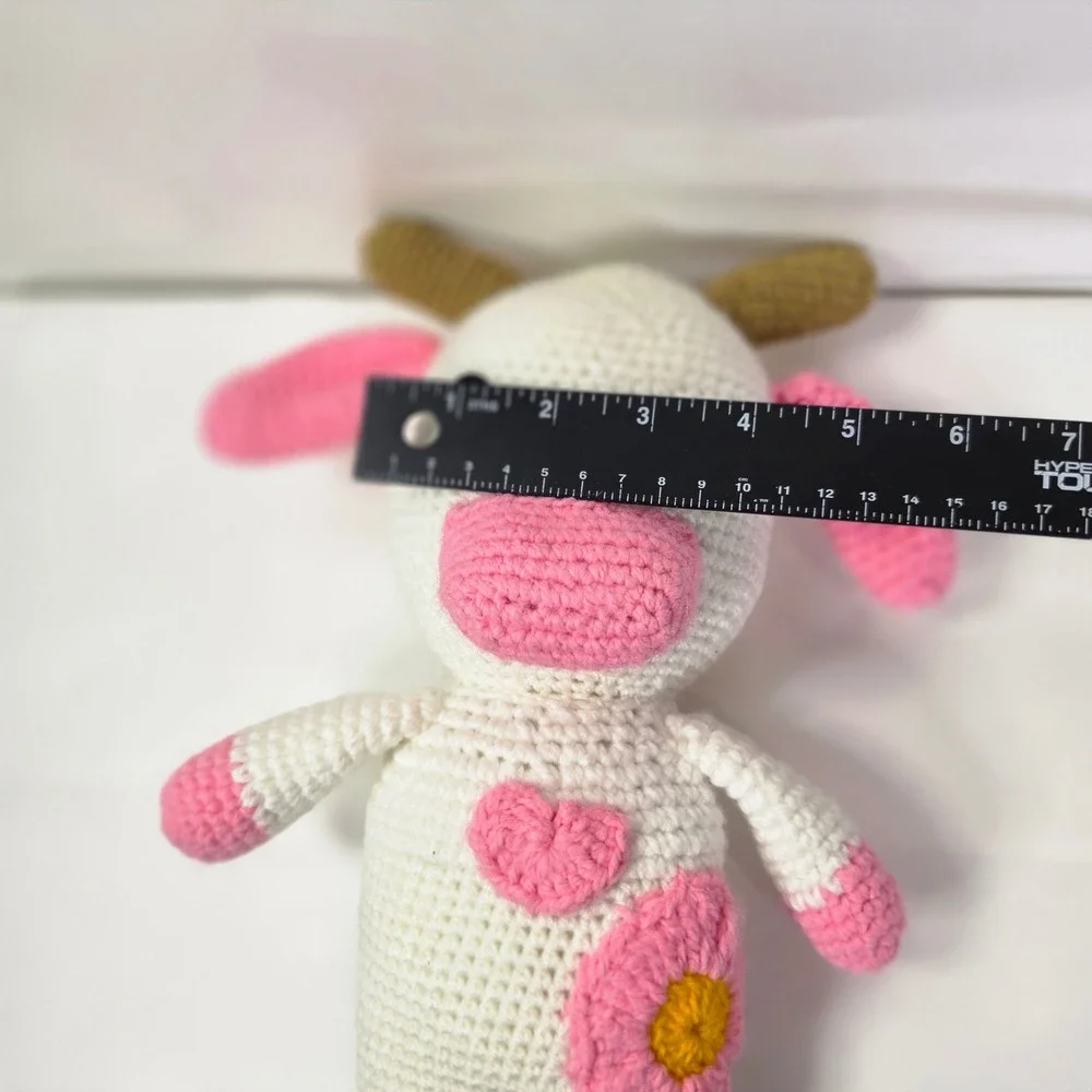 Handmade Crochet Cow Plushie 11
